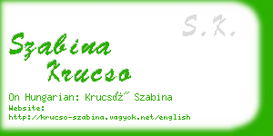 szabina krucso business card